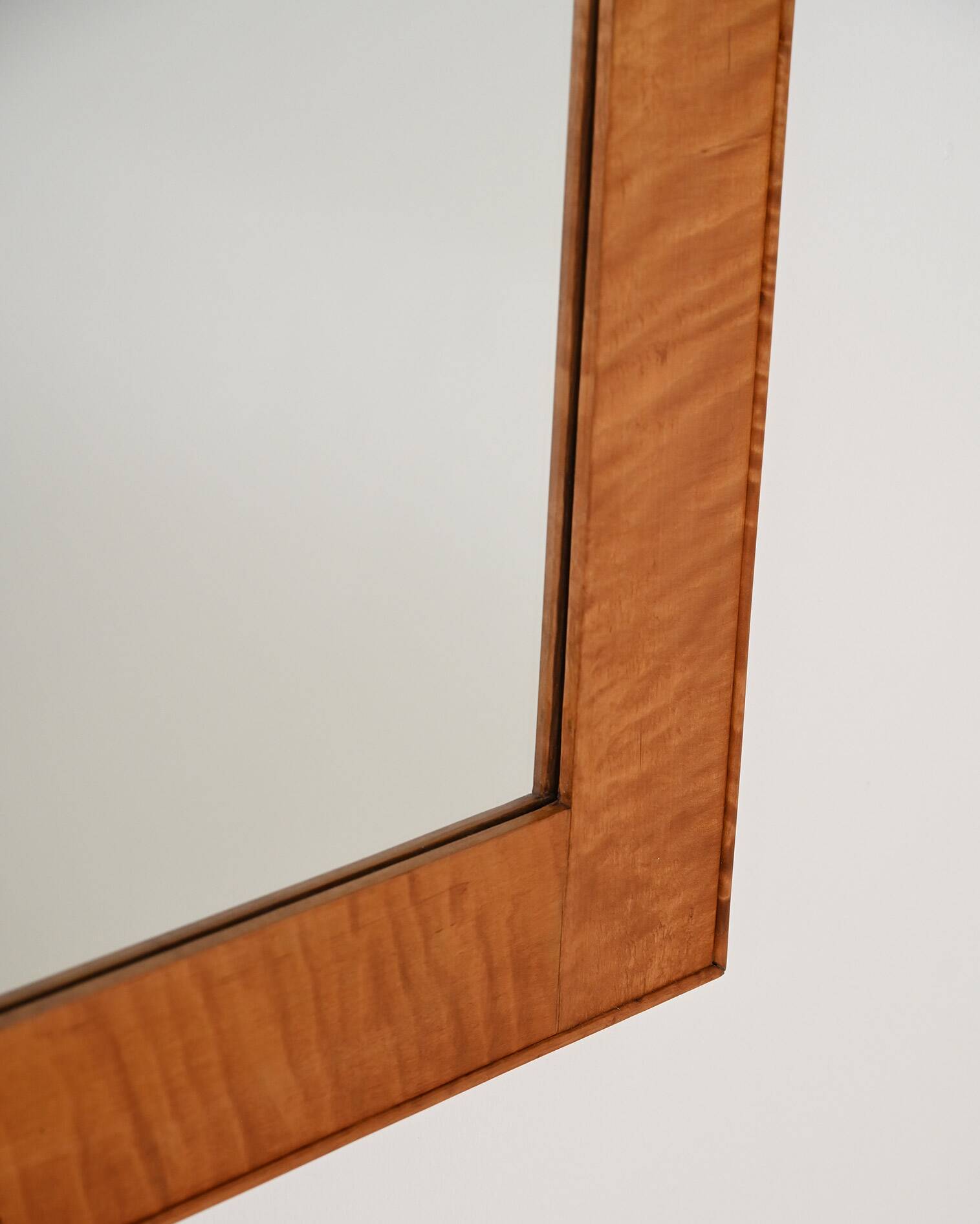 Scandinavian curly birch mirror, 1950s