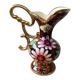 Vase Flower Motif Hubert Bequet Art Ceramics Belgian Faience