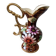 Vase Flower Motif Hubert Bequet Art Ceramics Belgian Faience