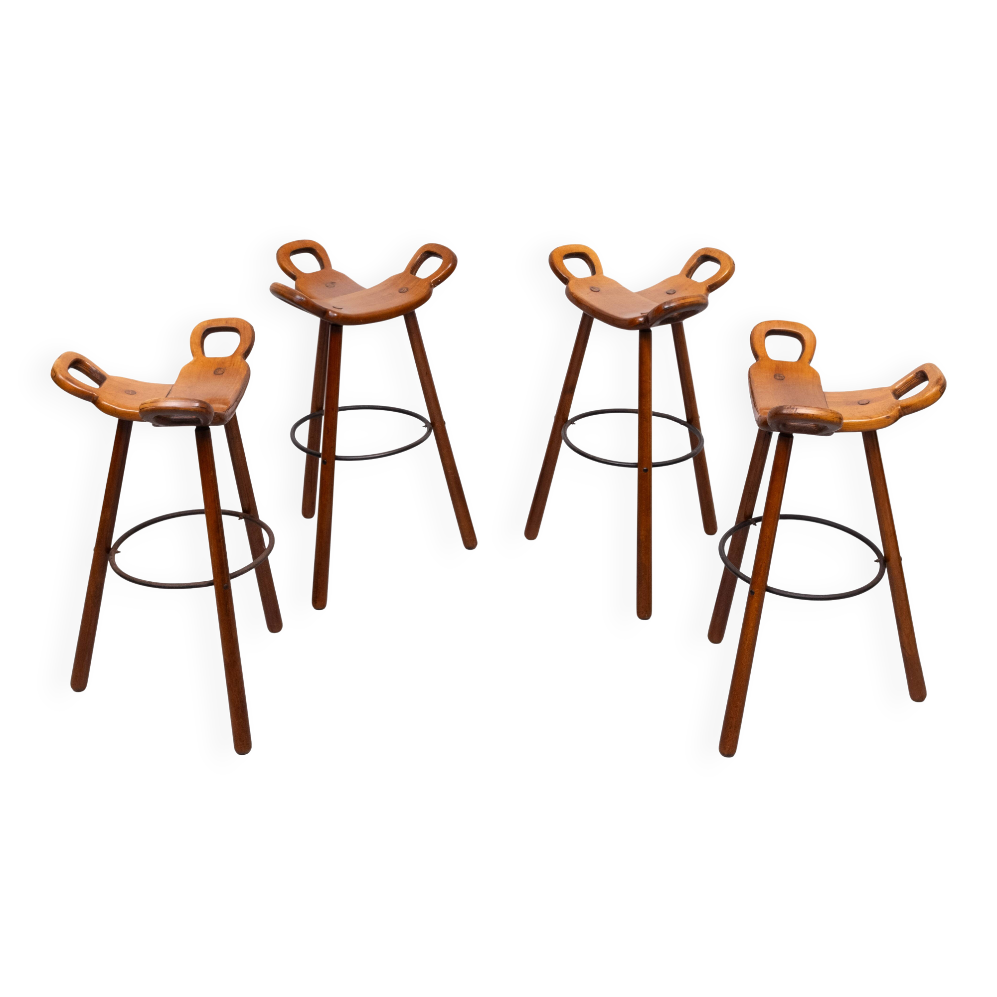 'Marbella' Bar stools by Sergio Rodrigues for Confonorm Spain 1970s