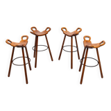 'Marbella' Bar stools by Sergio Rodrigues for Confonorm Spain 1970s