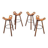 Tabourets de bar 'Marbella' par Sergio Rodrigues pour Confonorm Espagne années 1970