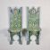 Pair of hand-painted Tunisian bedside tables or shelves