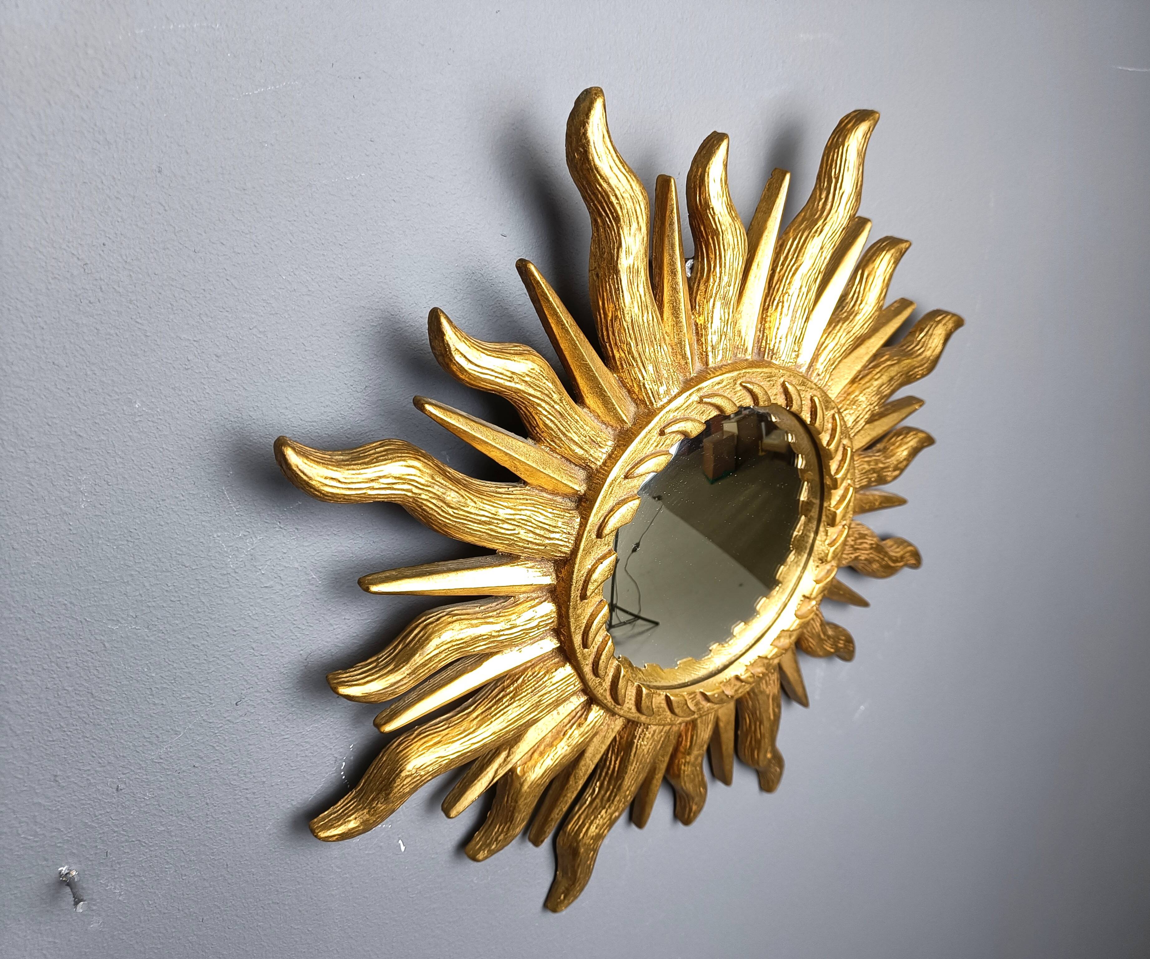 Vintage sunburst mirror, 1960s