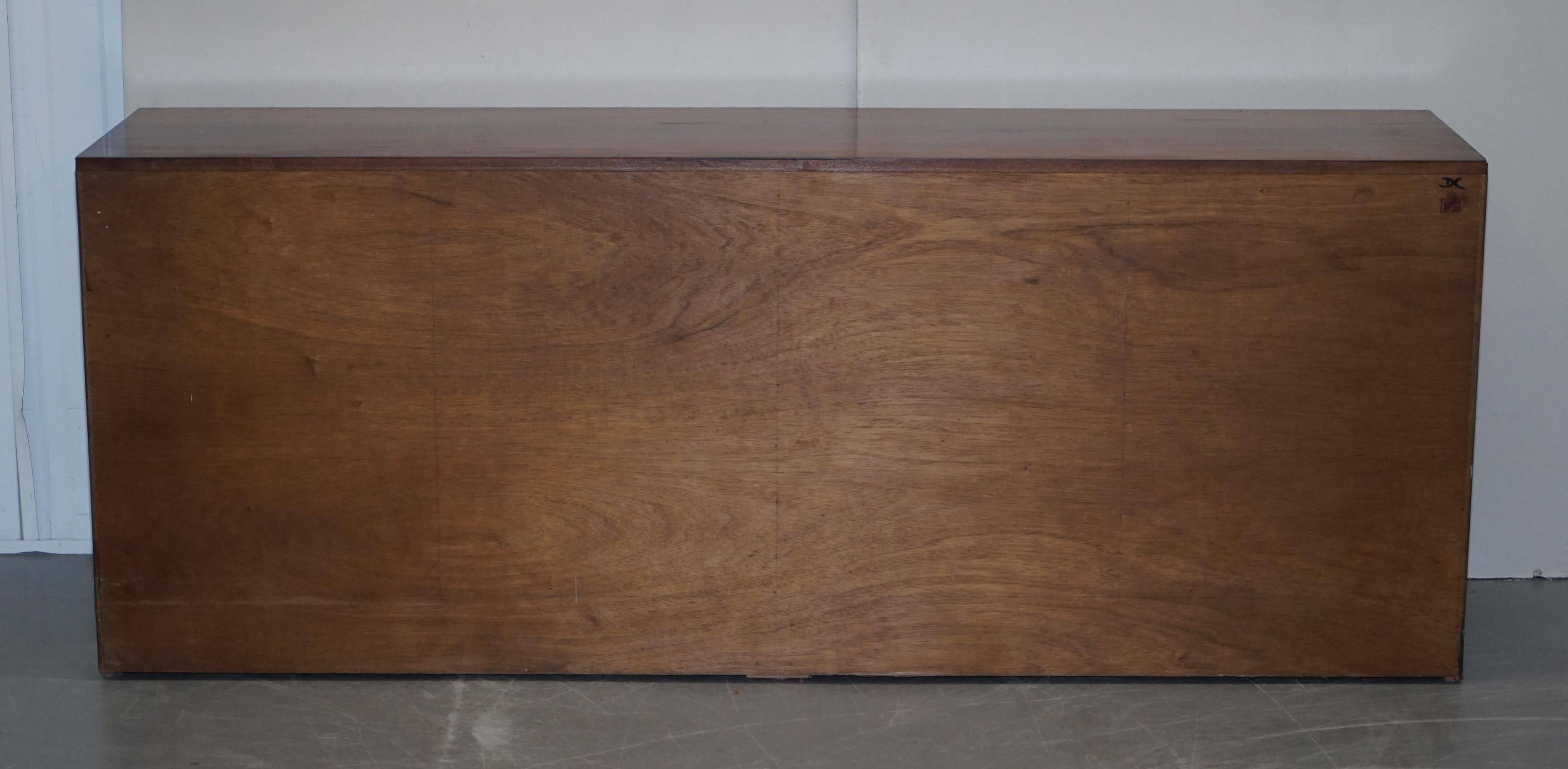 Military buffet Harrods in flame mahogany and leather