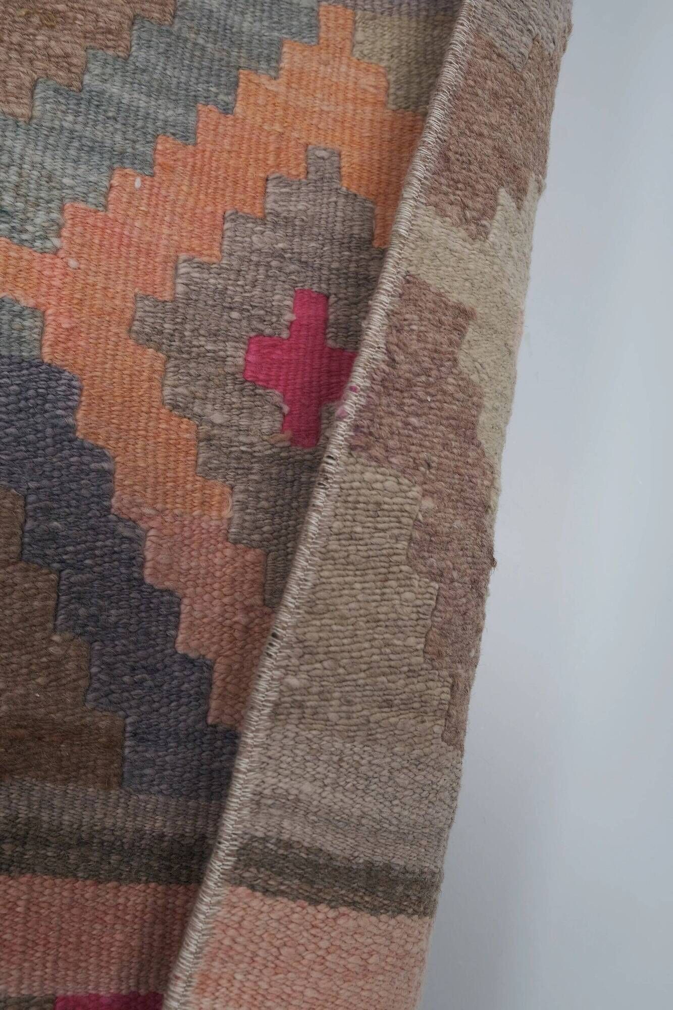 Vintage Turkish hallway rug 74x696 cm