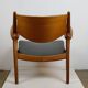 Chaise Lounge CH28 in Teak and Black Leather by Hans Wegner for Carl Hansen