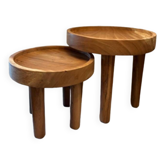 SET OF 2 WABISABI STYLE SIDE TABLES