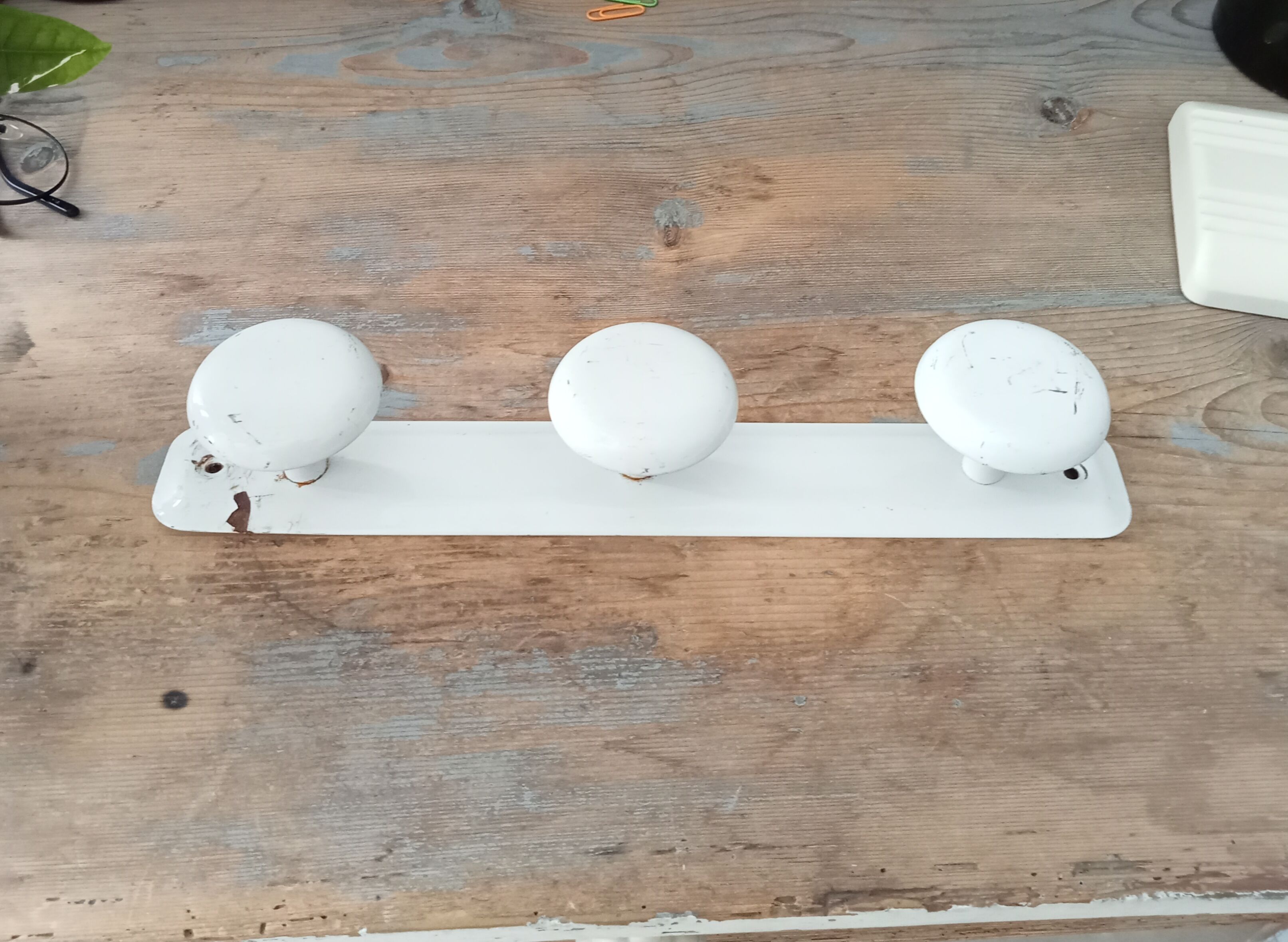 Vintage steel coat rack