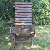 Vintage wooden herlag folding armchair