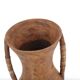 Wooden amphora vase, handles covered with wicker, 1970s.