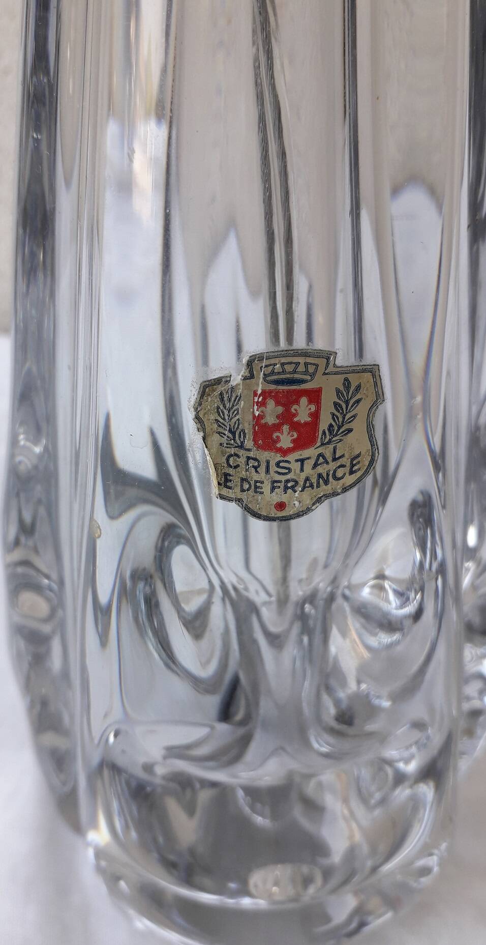 Lamp base in crystal Ile de France