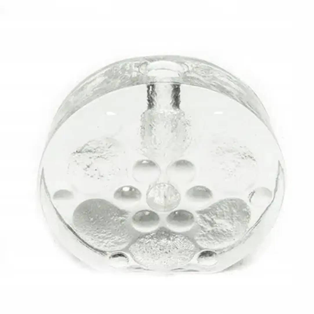 Mid-century modern vase, pressed glass, Huta Walter, Germany, 1970s