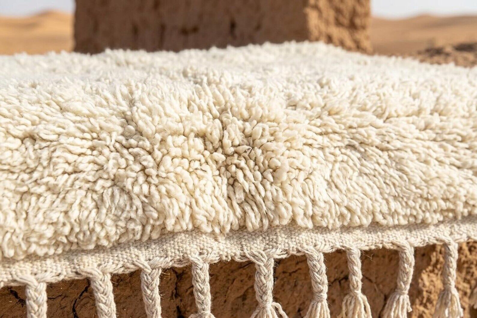 Berber Moroccan rug white 200/300cm