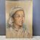 Painting on pencil paper signed Madeleine Chalureau Perrin 1951
