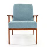 Renovated vintage armchairs sky blue
