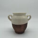 Grease pot, candied in glazed white terracotta