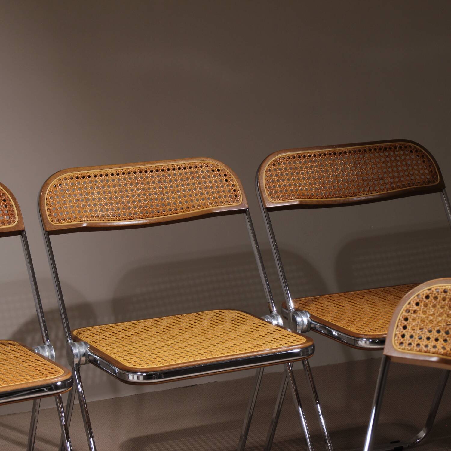 Four ‚Plia‘ Folding Chairs by Giancarlo Piretti for Anonima Castelli
