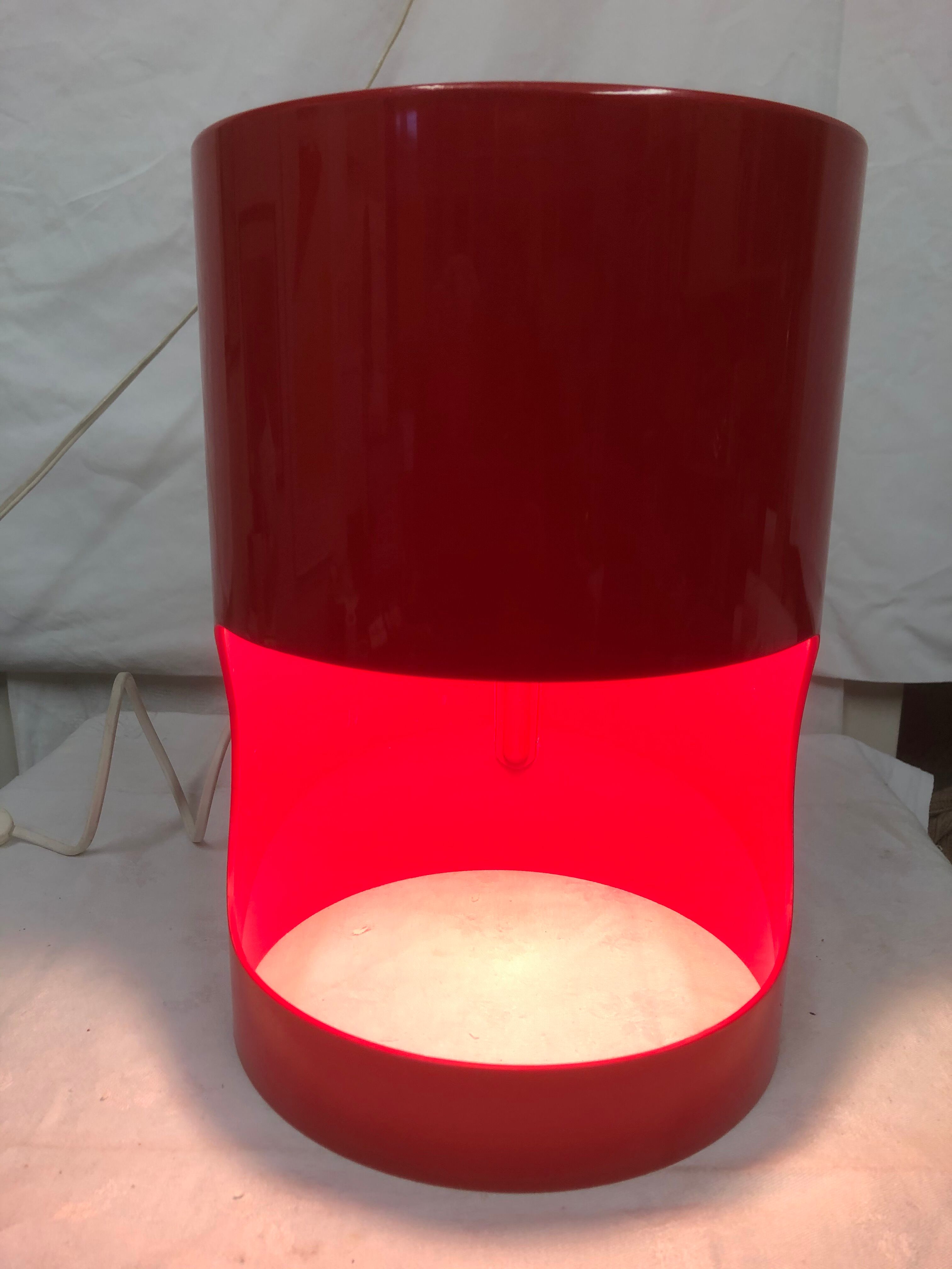 Vintage red lamp from the 70s