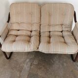 Tubular metal bench from the 80s