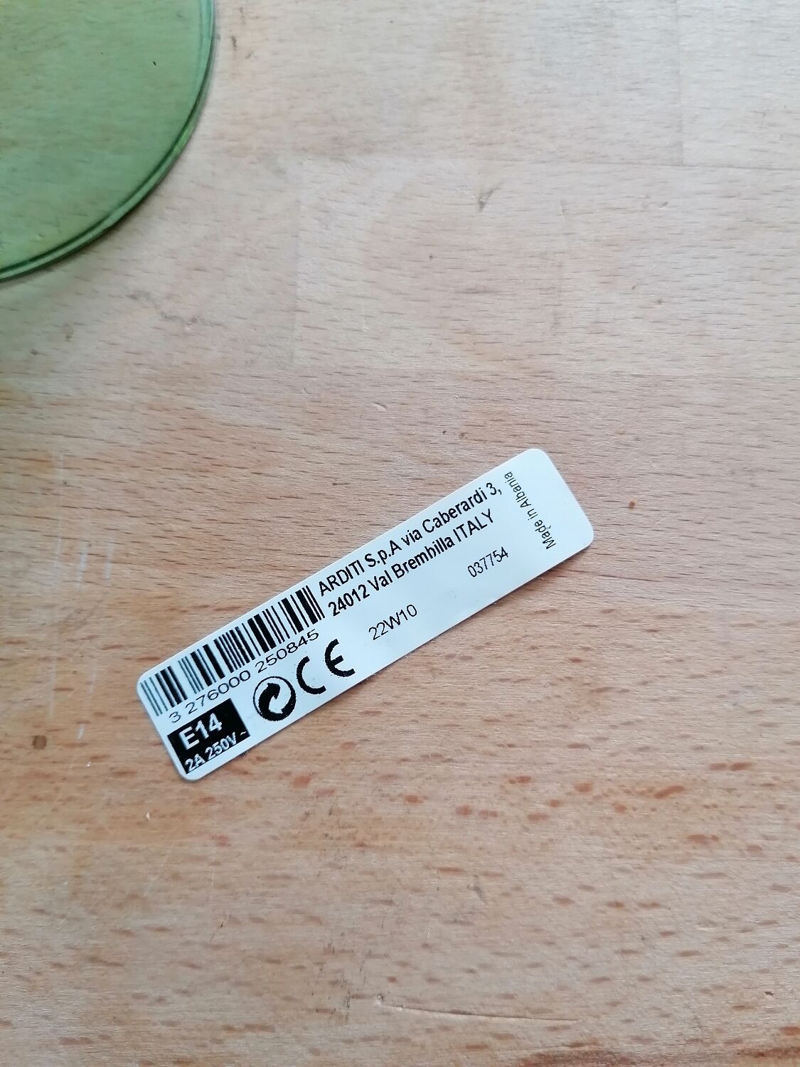 Vintage green pendant lamp in blown glass