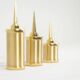 Set of 3 candlesticks in gilded brass. Work of art craftsman.