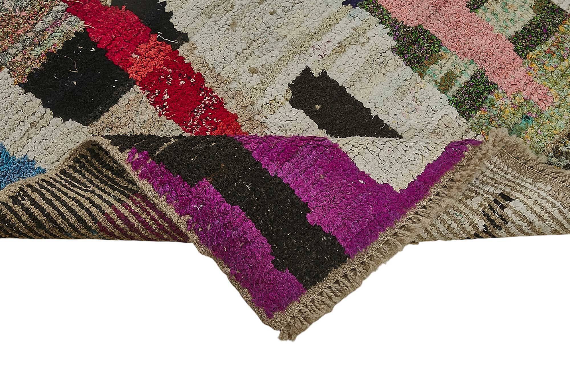 Handwoven Turkish Recycled Boho Rug 95 cm x 324 cm