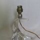 Saint-Louis crystal lamp with a free-form wave base.