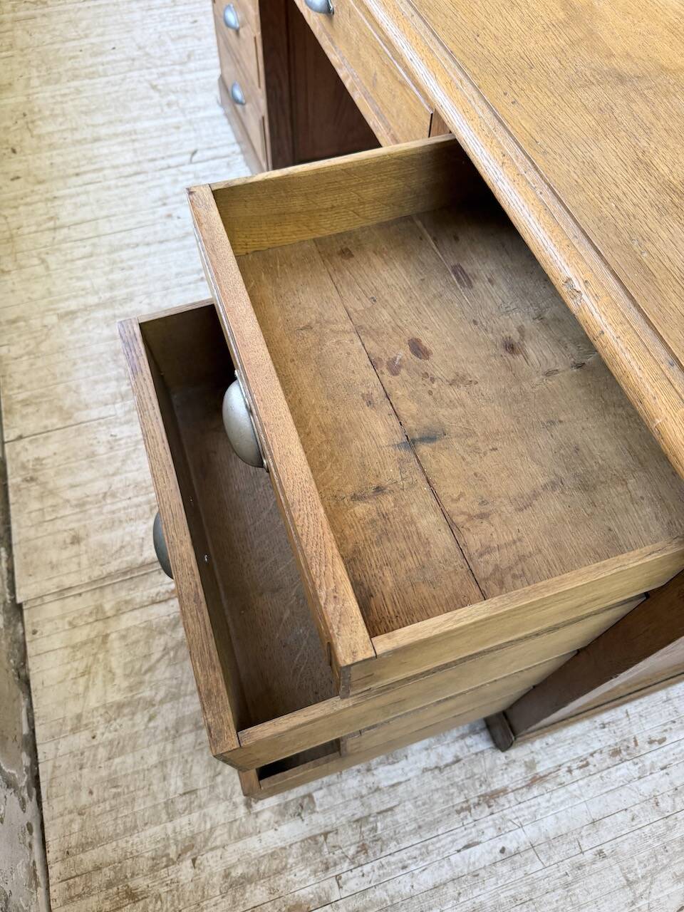 1950s oak office counter