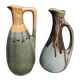 Two enameled stoneware pitchers