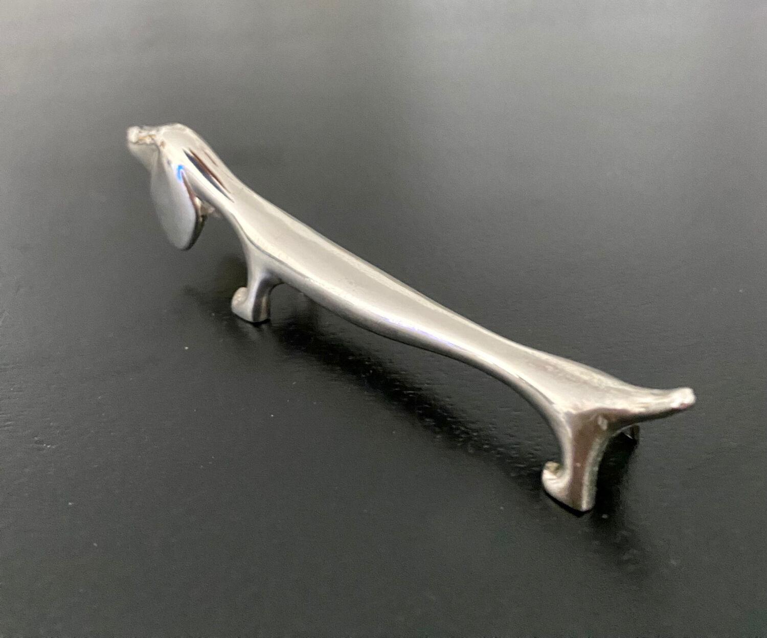6 various animal knife holders in silver metal