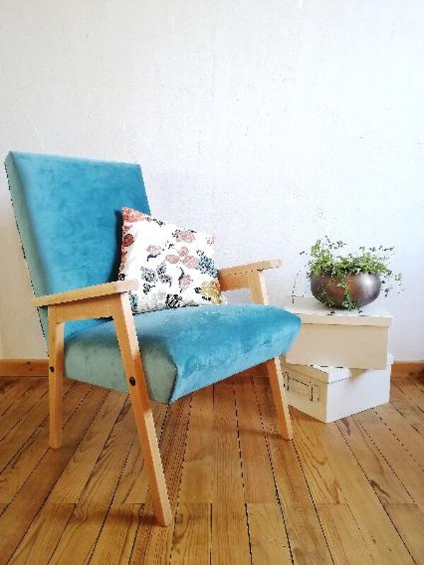 Fauteuil scandinave rénové