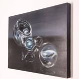 Oil painting on canvas title “pandora” marble series year 2022