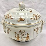 Old Longchamp vegetable soup tureen with Moustiers Olerys decor 2