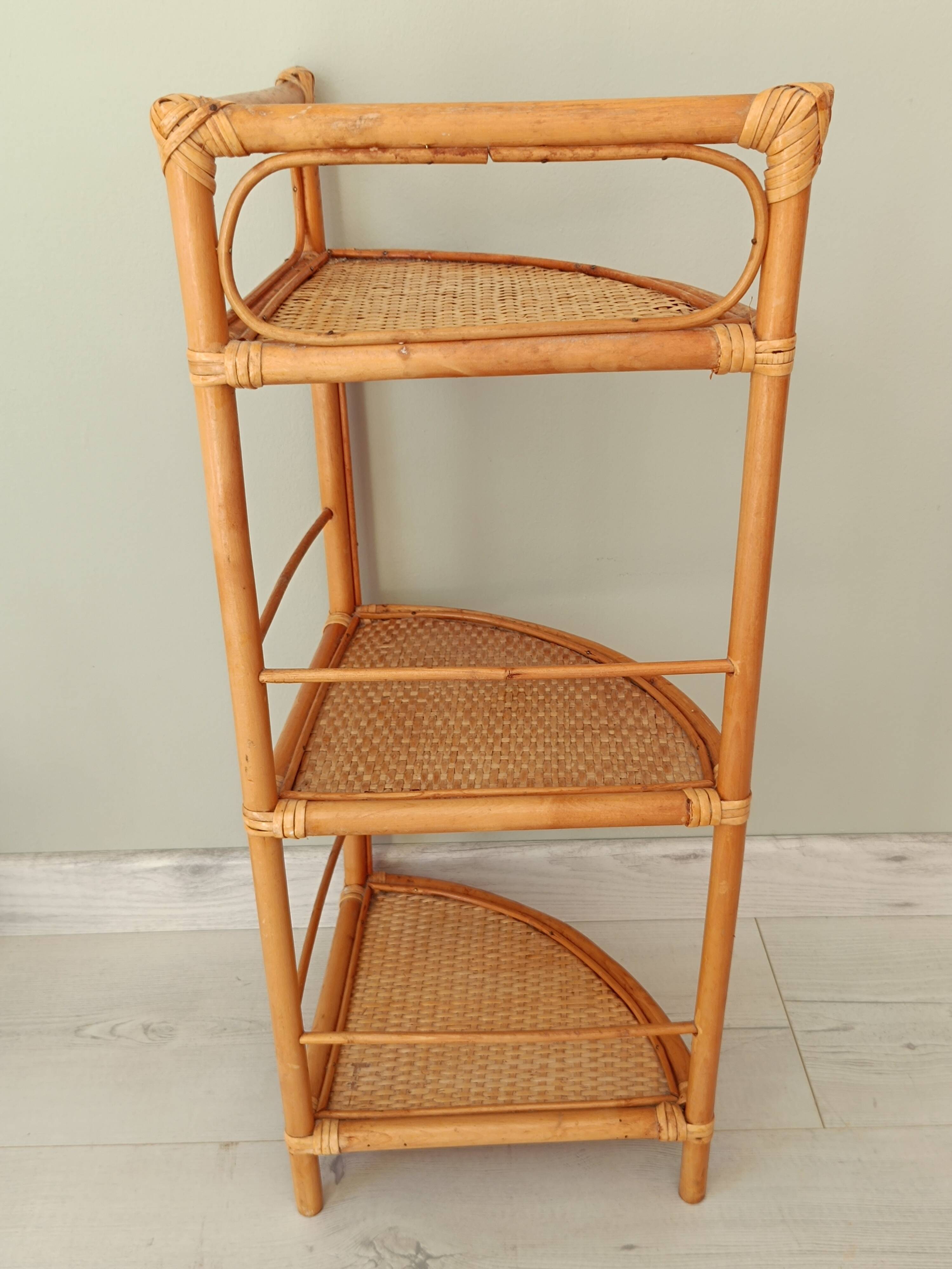 Rattan shelf