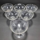Set of 6 champagne glasses
