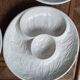 4 barbotine plates with artichoke design by Bordallo