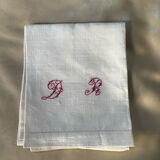 Monogrammed linen table runner