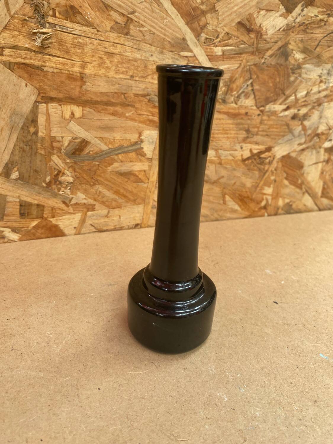 Old Black Opaline Soliflore Vase Made On Germany Vintage #B092