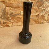 Ancien Vase Soliflore Opaline Noir Made On Germany Vintage #B092