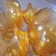 6 orange glass ice cream cups