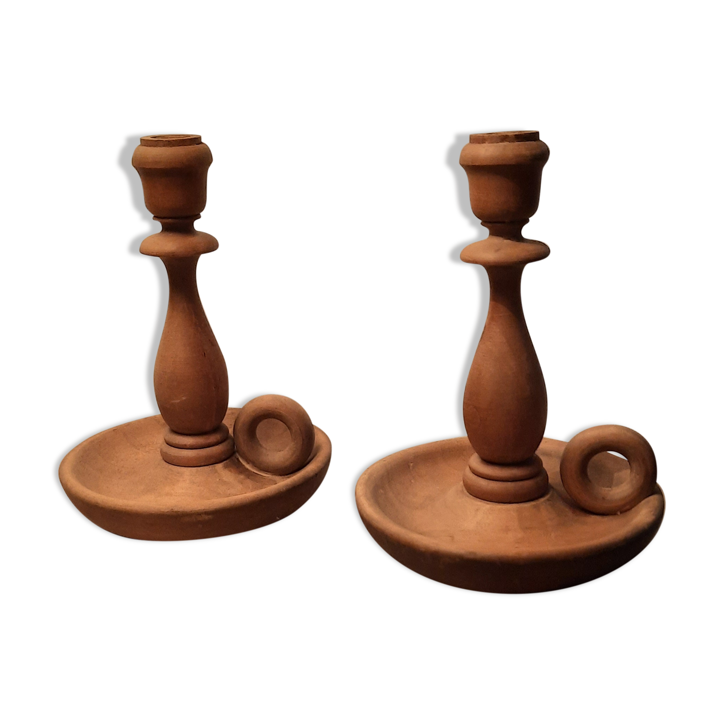 Wooden candle holders