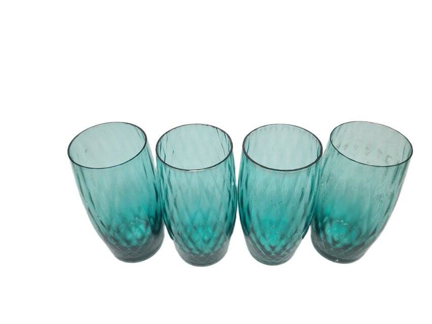 Vintage cocktail glasses by Sarnecki for Krosno Glassworks, Poland, 1970s, set of 4