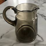 Smoked glass pitcher from the 70s