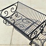 Panier ou corbeille en fer forgé de 43 cm de longueur