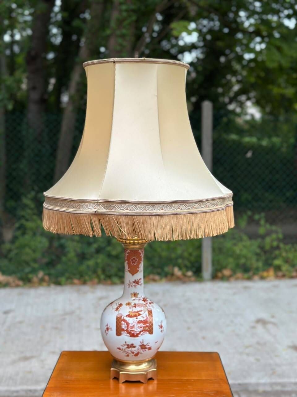 Porcelain Lamp from Paris – Bicentennial Edition 1973 (Red and Gold Decor)