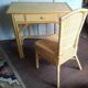 Bureau ou console et son fauteuil en rotin et bambou
