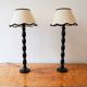 2 lampes à poser pieds noirs