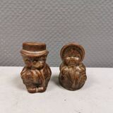 Salt and pepper shaker set in ceramic from Danish Løvemose 1970s.