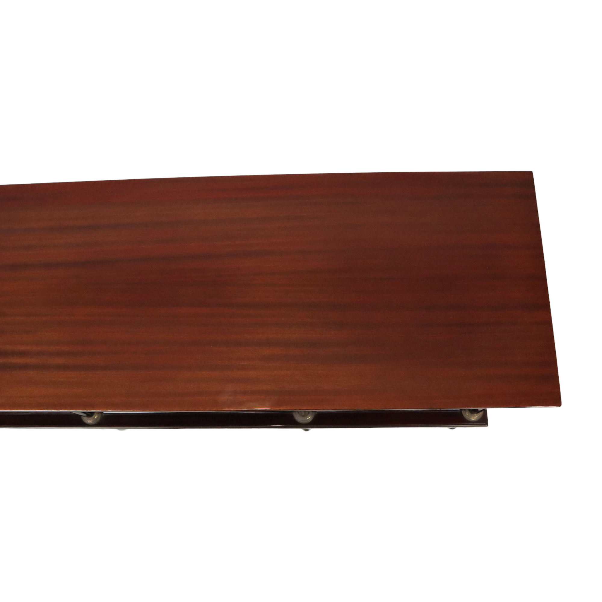 Vintage tv cabinet low cabinet mirrored mahogany veneer hollywood regency 140cm